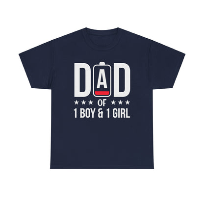 Dad Of 1 Boy And 1 Girl Unisex Men's Classic T-Shirt